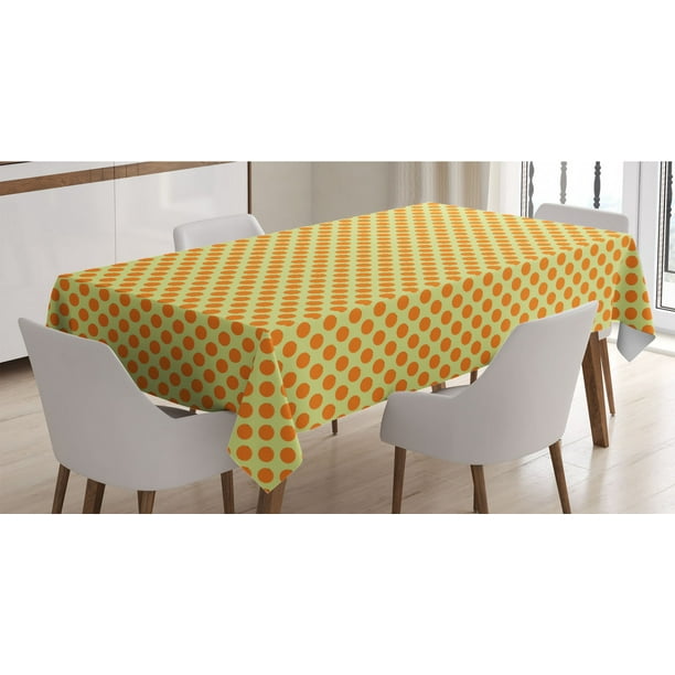 Ambesonne Geometric Tablecloth 60 X 84 Retro Style Image of Repetitive Abstract Circles Art Print Rectangular Table Cover for Dining Room Kitchen Decor Blue Vermilion Ambesonne Geometric Tablecloth 60 X 84 Retro Style Image of Repetitive Abstract Circles Art Print Rectangular Table Cover for Dining Room Kitchen Decor Blue Vermilion